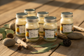 Teak & Driftwood 2 oz Mini Mason Candles – Set of 6