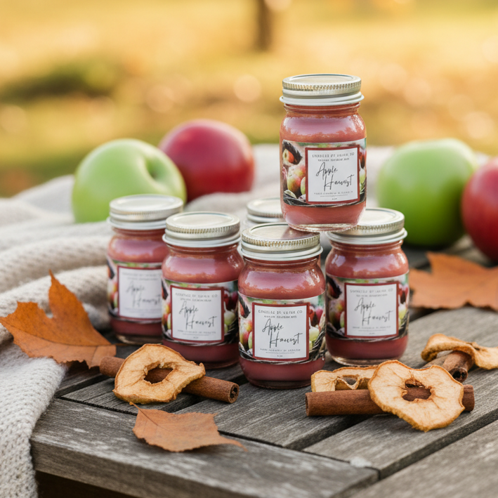 Apple Harvest Mini Mason Set of 6