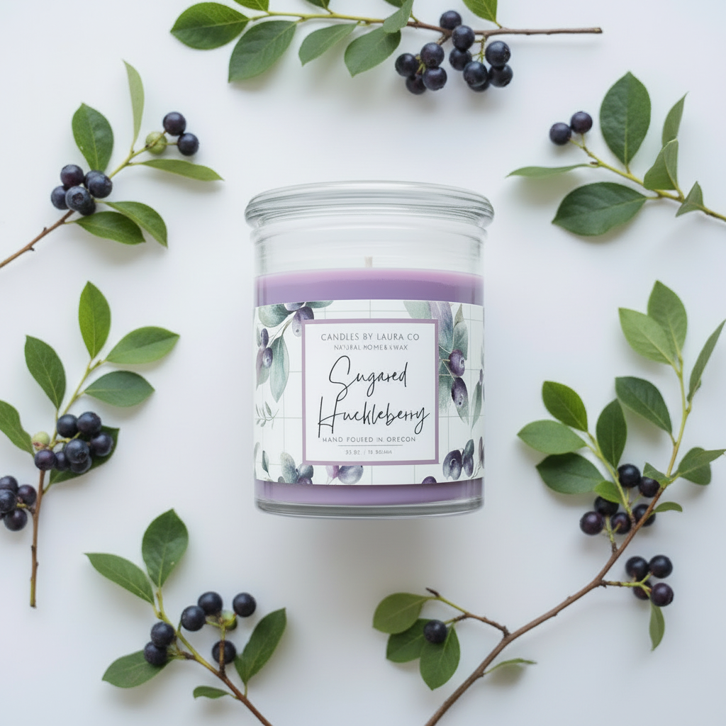 Sugared Huckleberry 20 oz Three-Wick Soy Candle