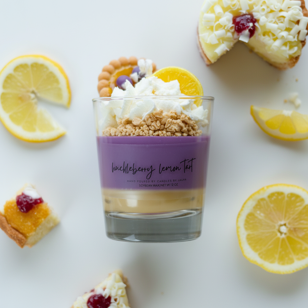 Huckleberry Lemon Tart Dessert Candle