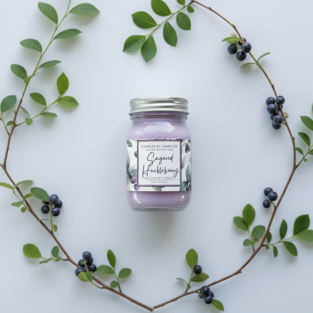 Sugared Huckleberry 2 oz Mini Mason Candles – Set of 6