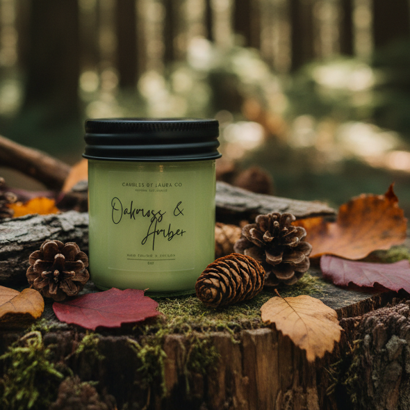 Oakmoss and Amber Soy Jar Candle