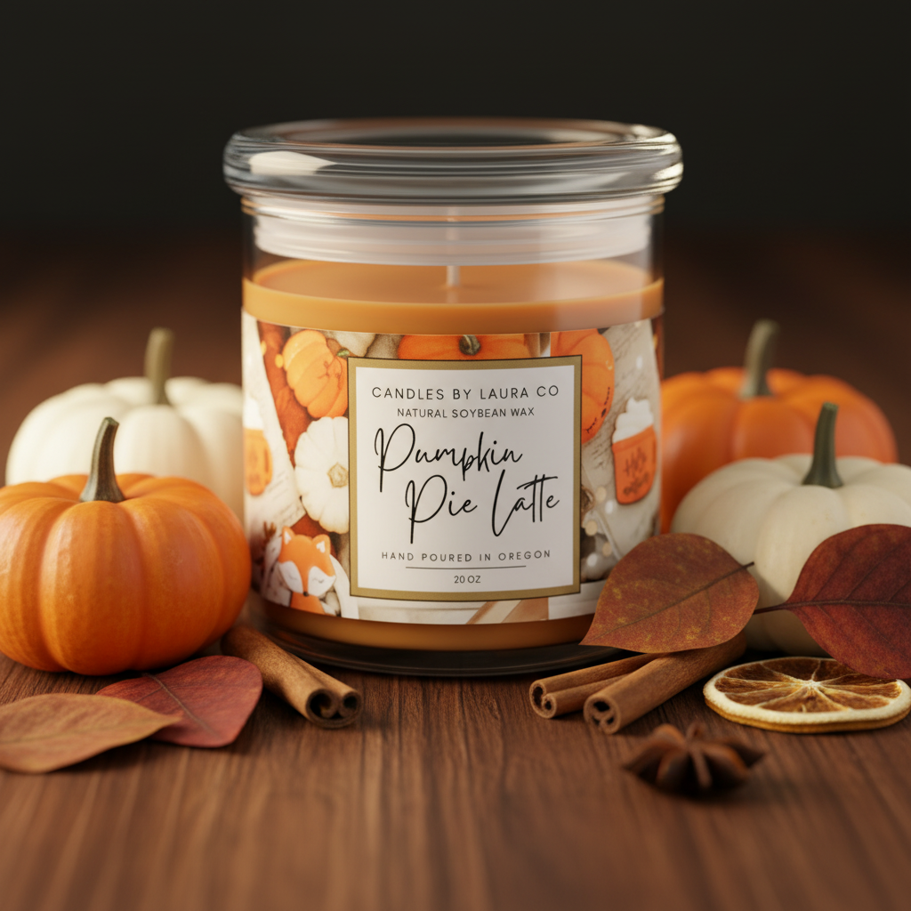 Pumpkin Pie Latte Three Wick Candle