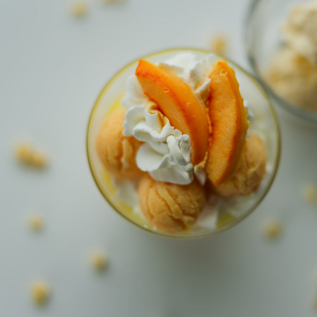 Frozen Peach Custard Dessert Candle