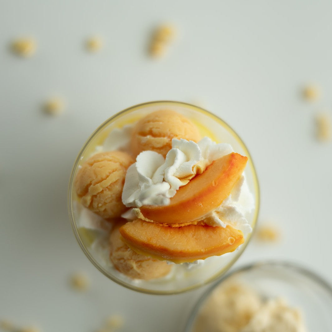 Frozen Peach Custard Dessert Candle