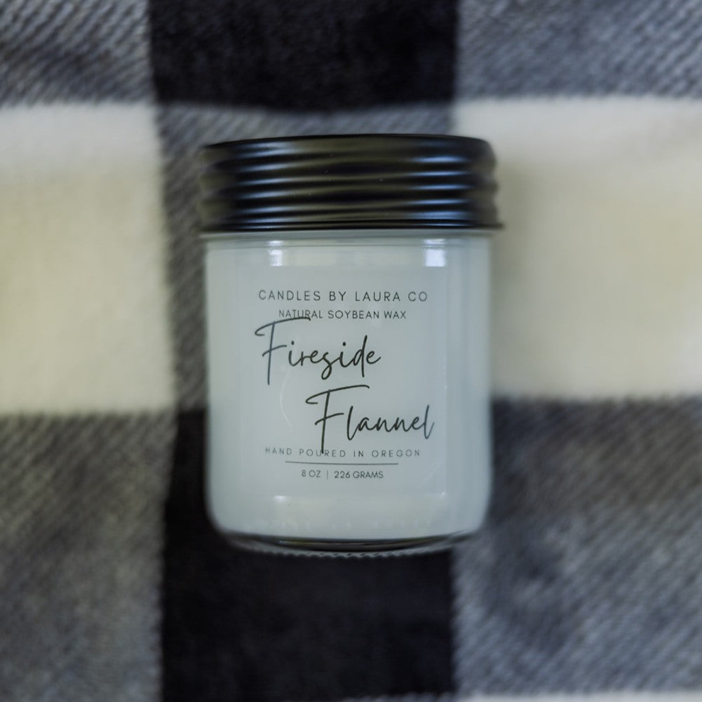 Fireside Flannel Soy Jar Candle