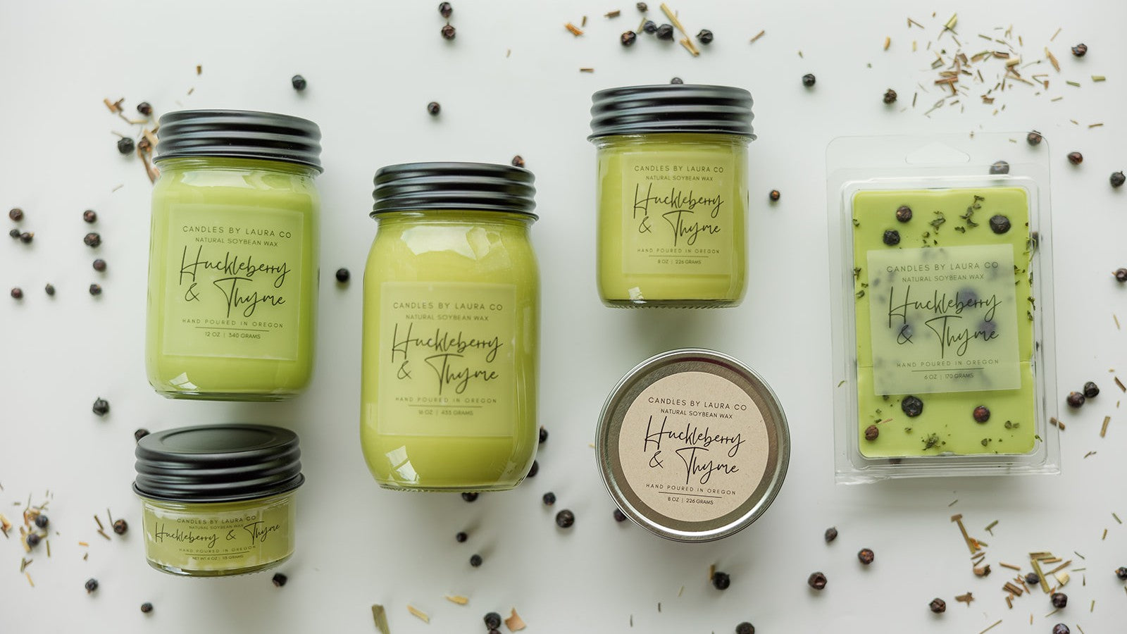 Huckleberry and Thyme Soy Candle