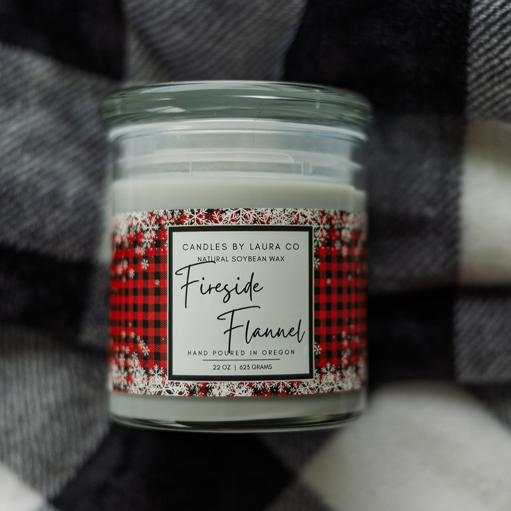 Fireside Flannel Soy Jar Candle