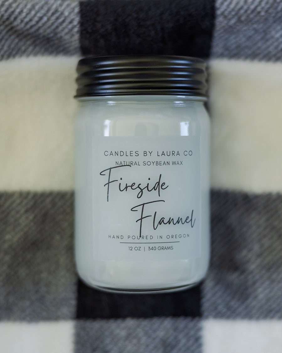Fireside Flannel Soy Jar Candle