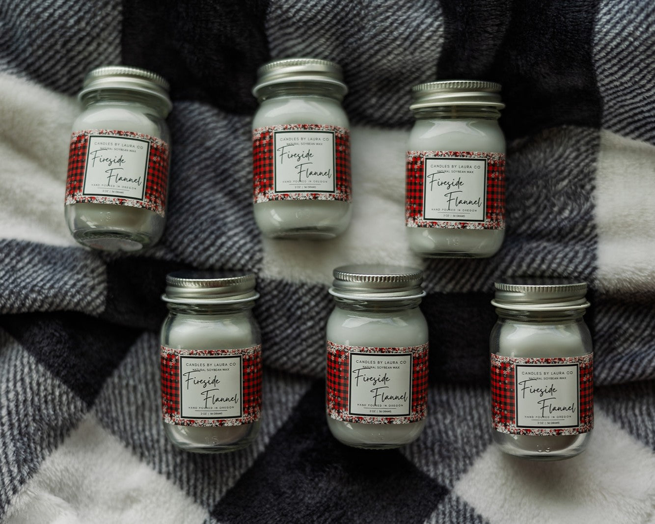 Fireside Flannel Soy Jar Candle
