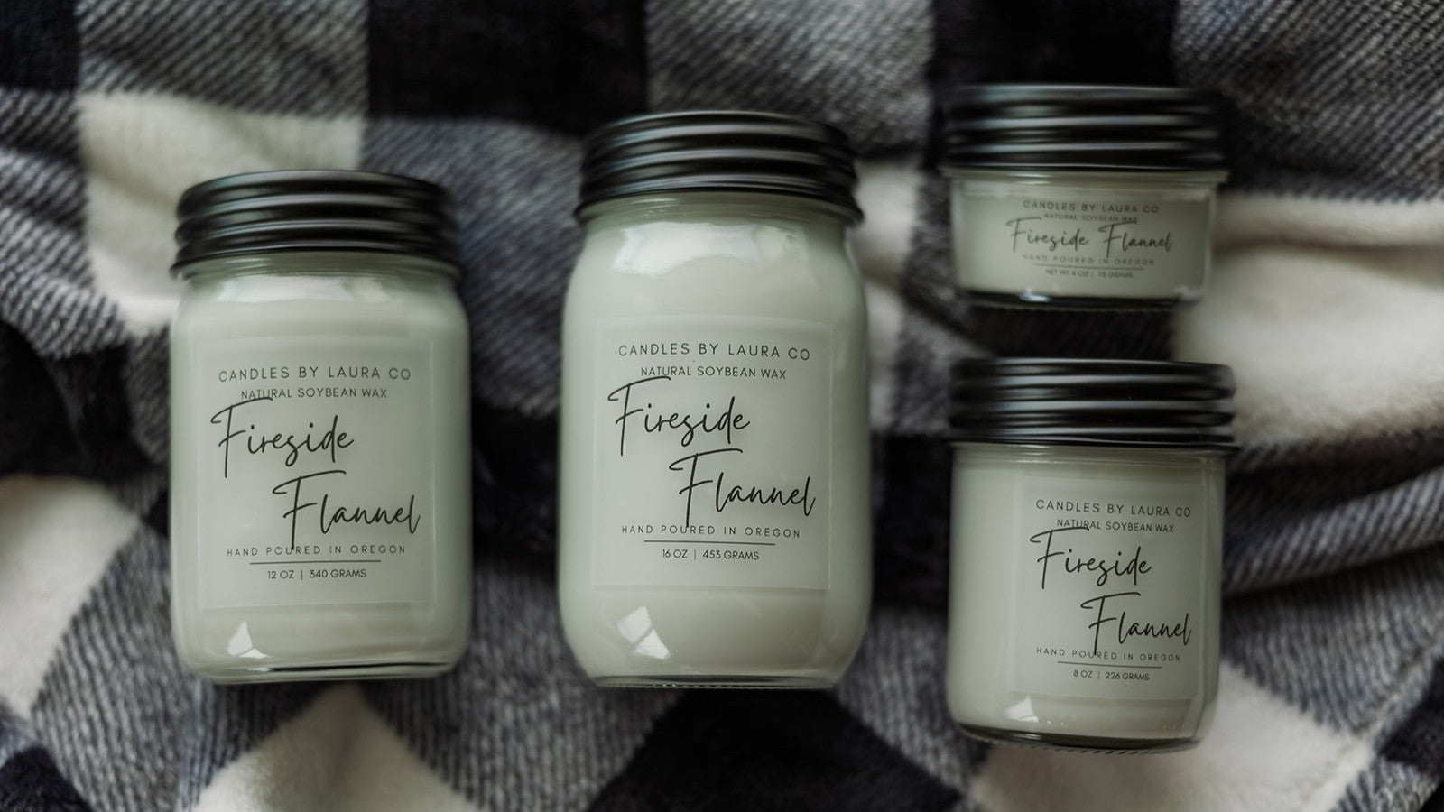 Fireside Flannel Soy Jar Candle