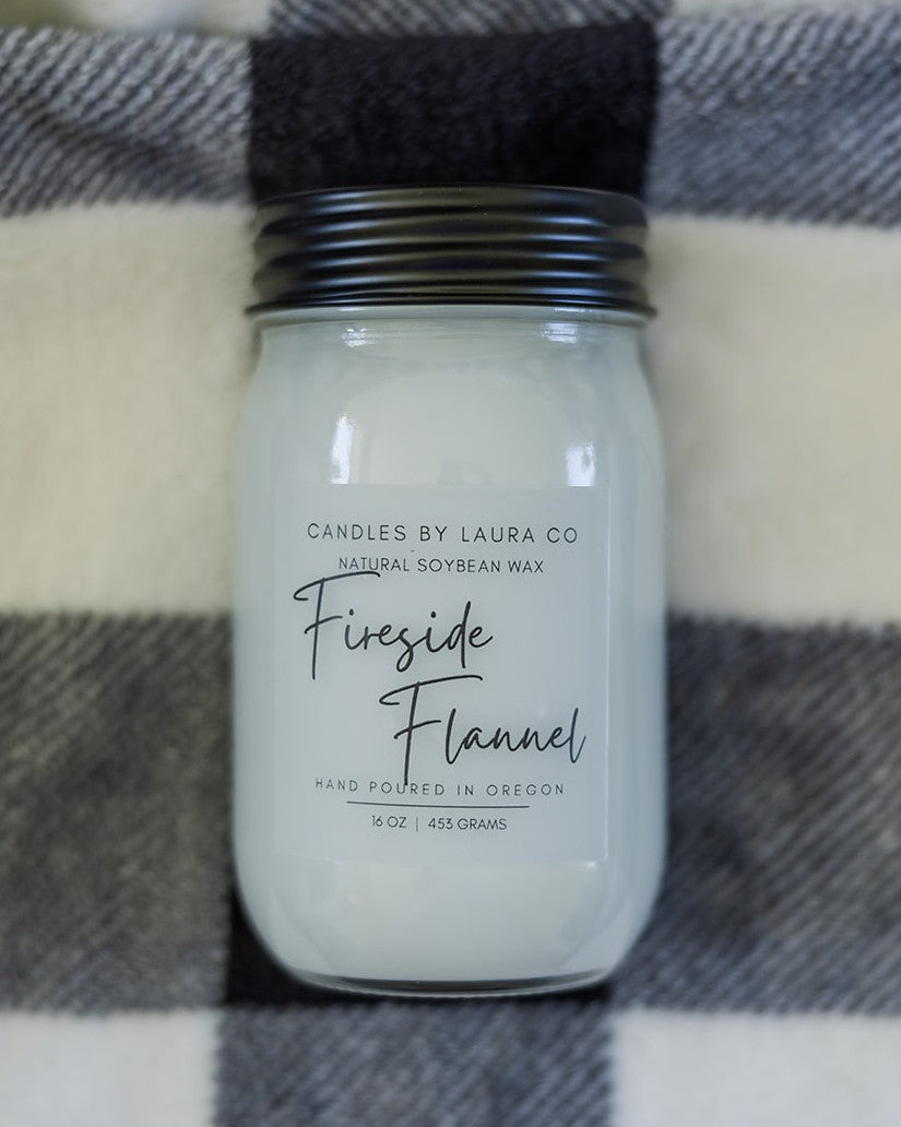 Fireside Flannel Soy Jar Candle