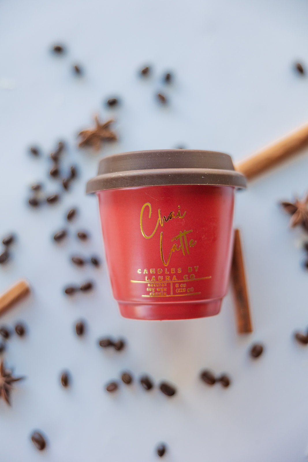 6 oz Wood Wick Ceramic Cup with Silicone Lid