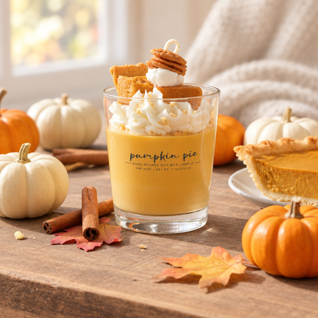 Pumpkin Pie Dessert Candle