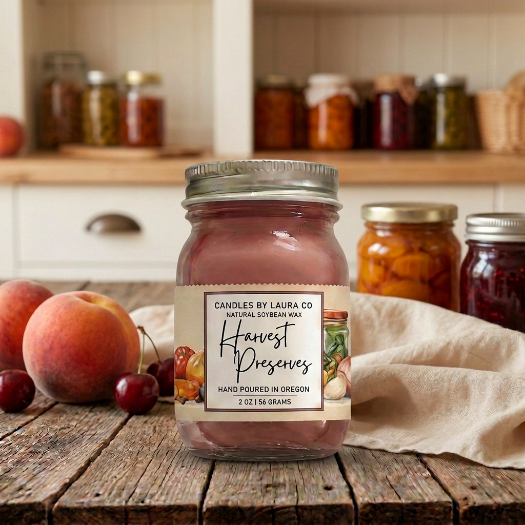 Harvest Preserves Mini Mason Jar Candles – Set of 6