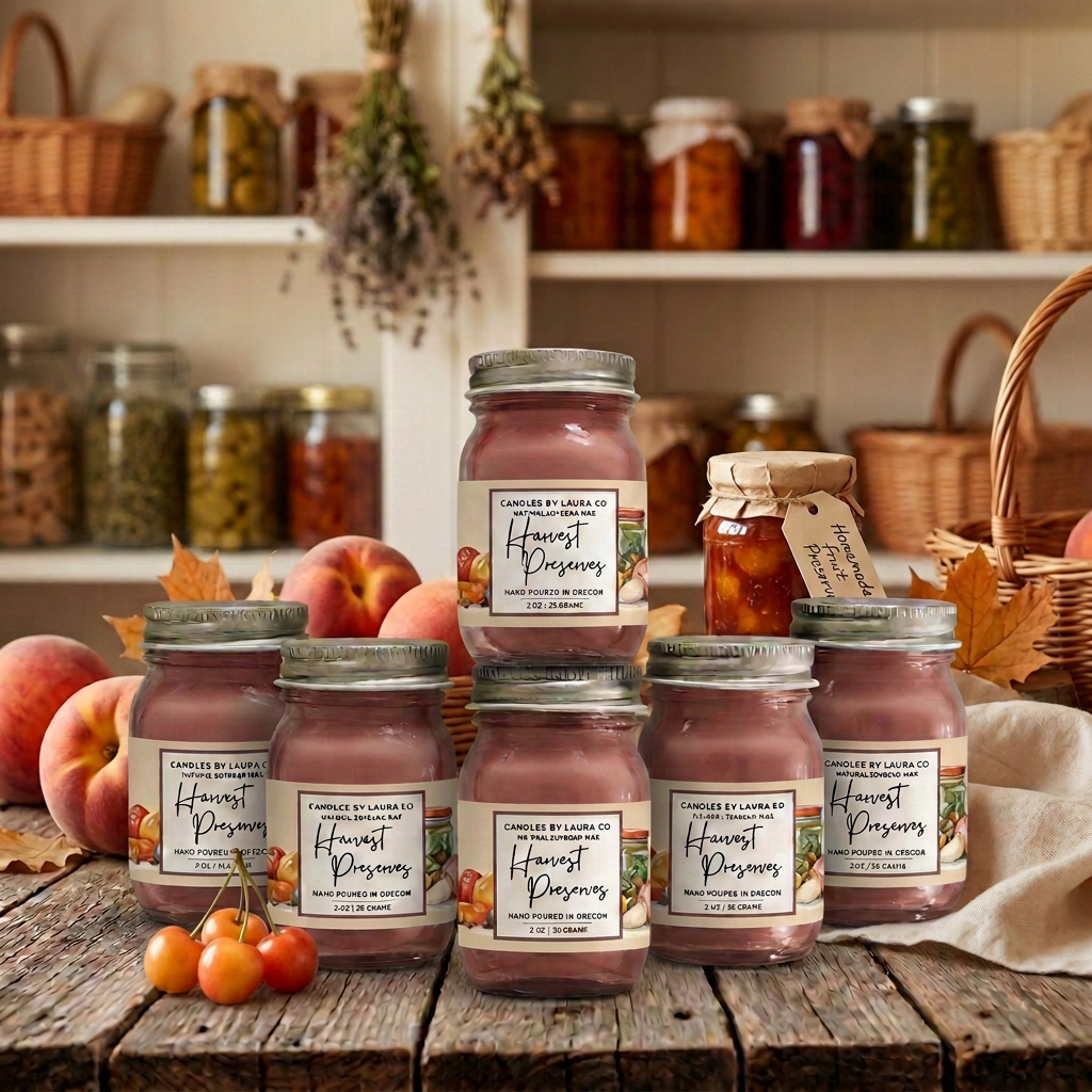 Harvest Preserves Mini Mason Jar Candles – Set of 6