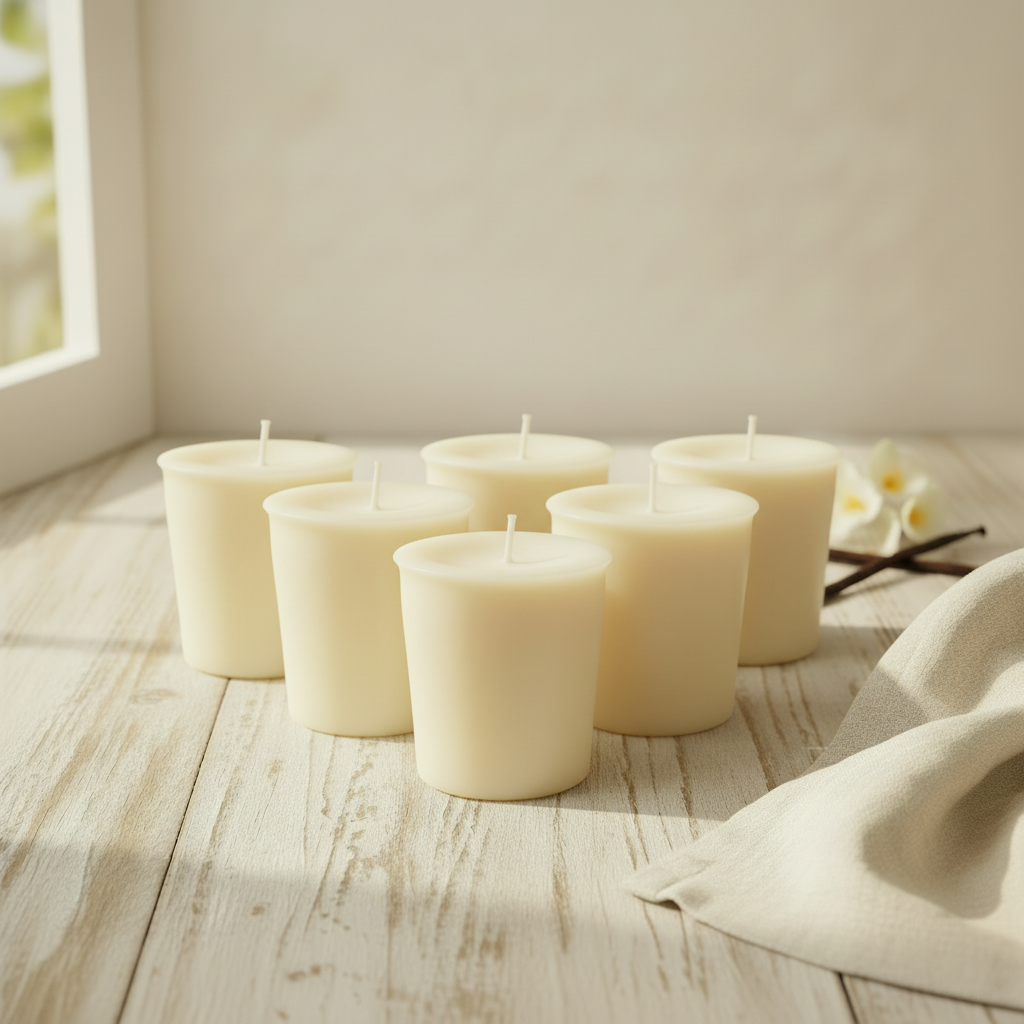 Vanilla Bean Scented Soy Votive Candles