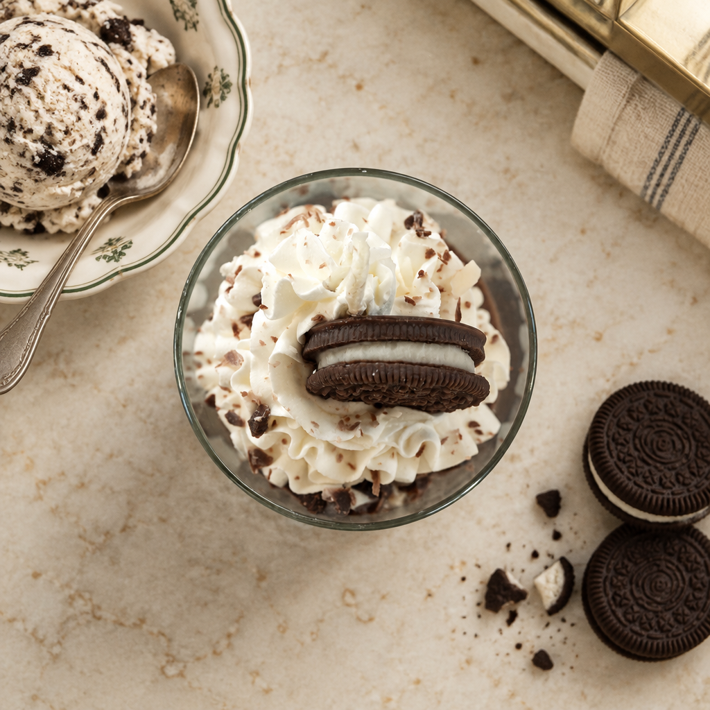 Cookies and Cream Gelato Dessert Candle