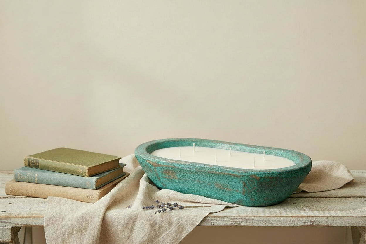Turquoise Dough Bowl Lavender Repositioned