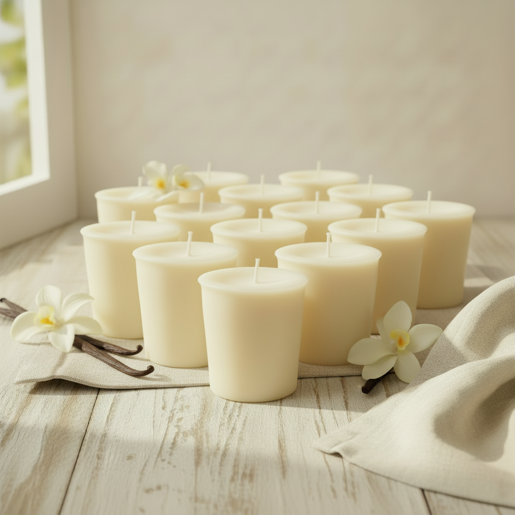 Vanilla Bean Scented Soy Votive Candles