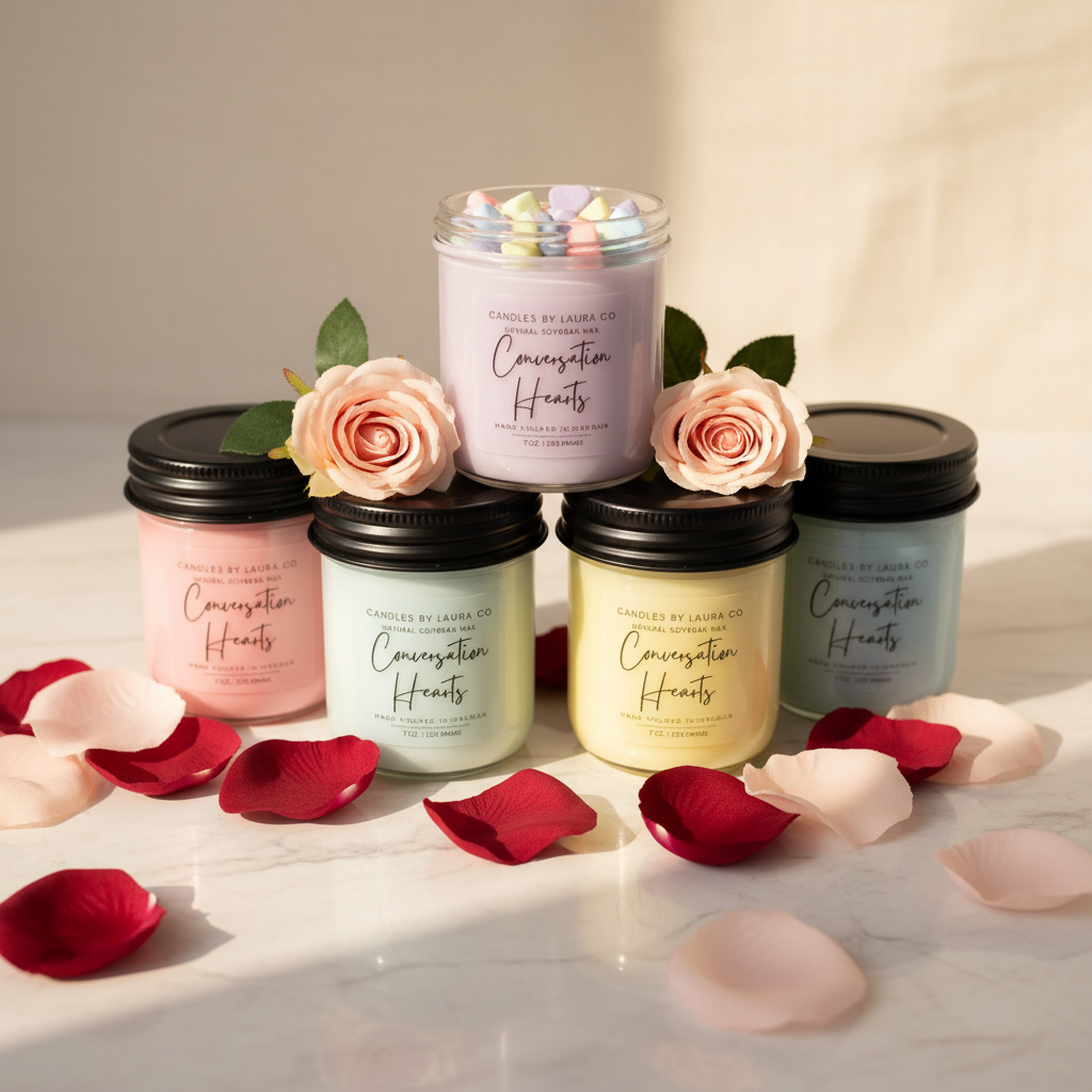 Conversation Hearts Valentine Candle - 8 oz