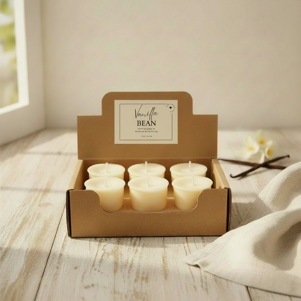Vanilla Bean Scented Soy Votive Candles