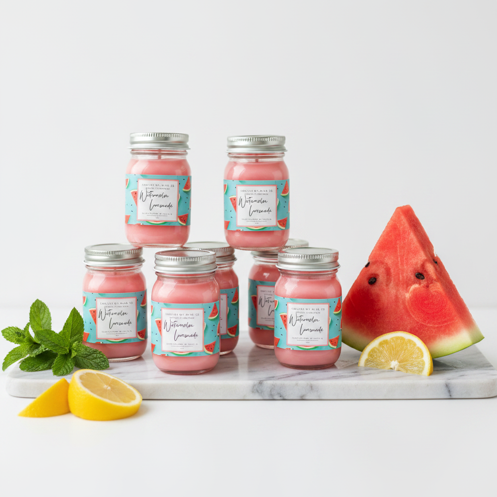 Watermelon Lemonade Mini Mason Set of 6