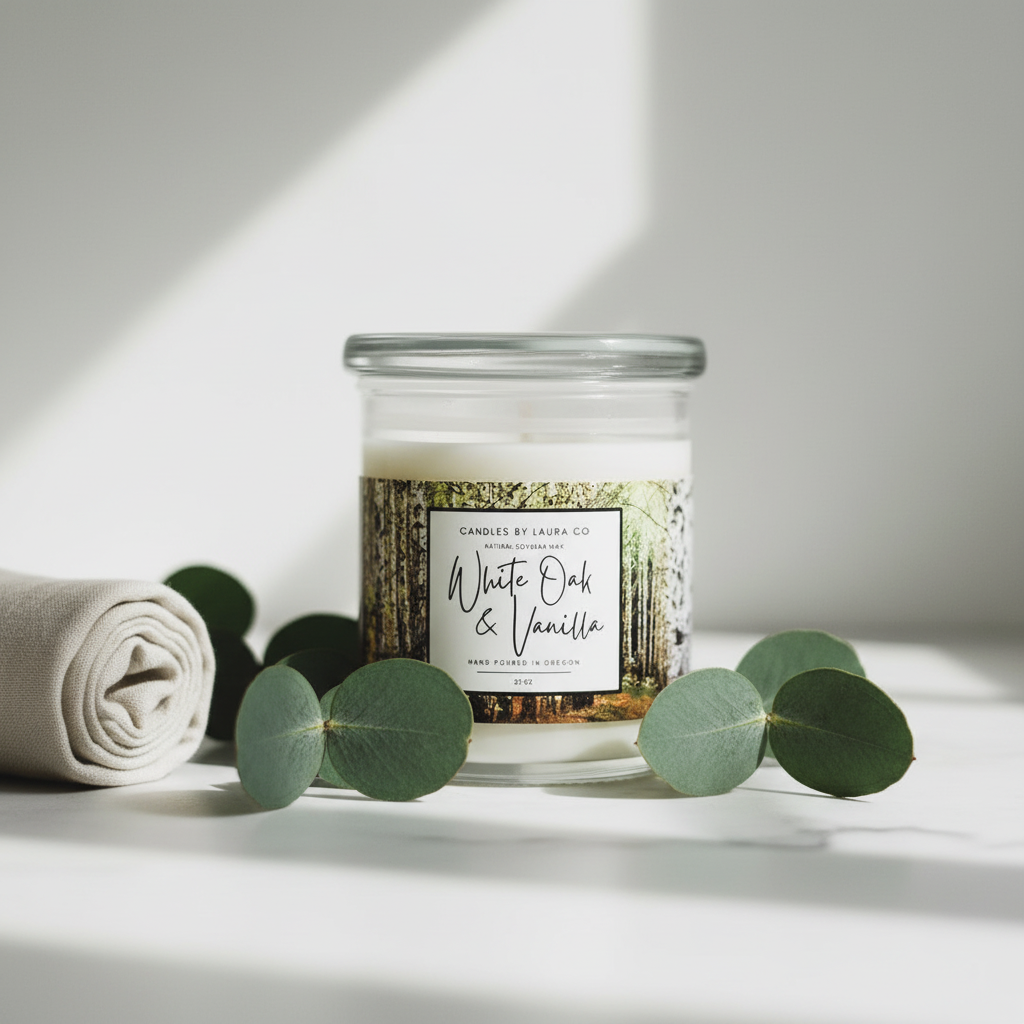 White Oak & Vanilla 3-Wick Candle